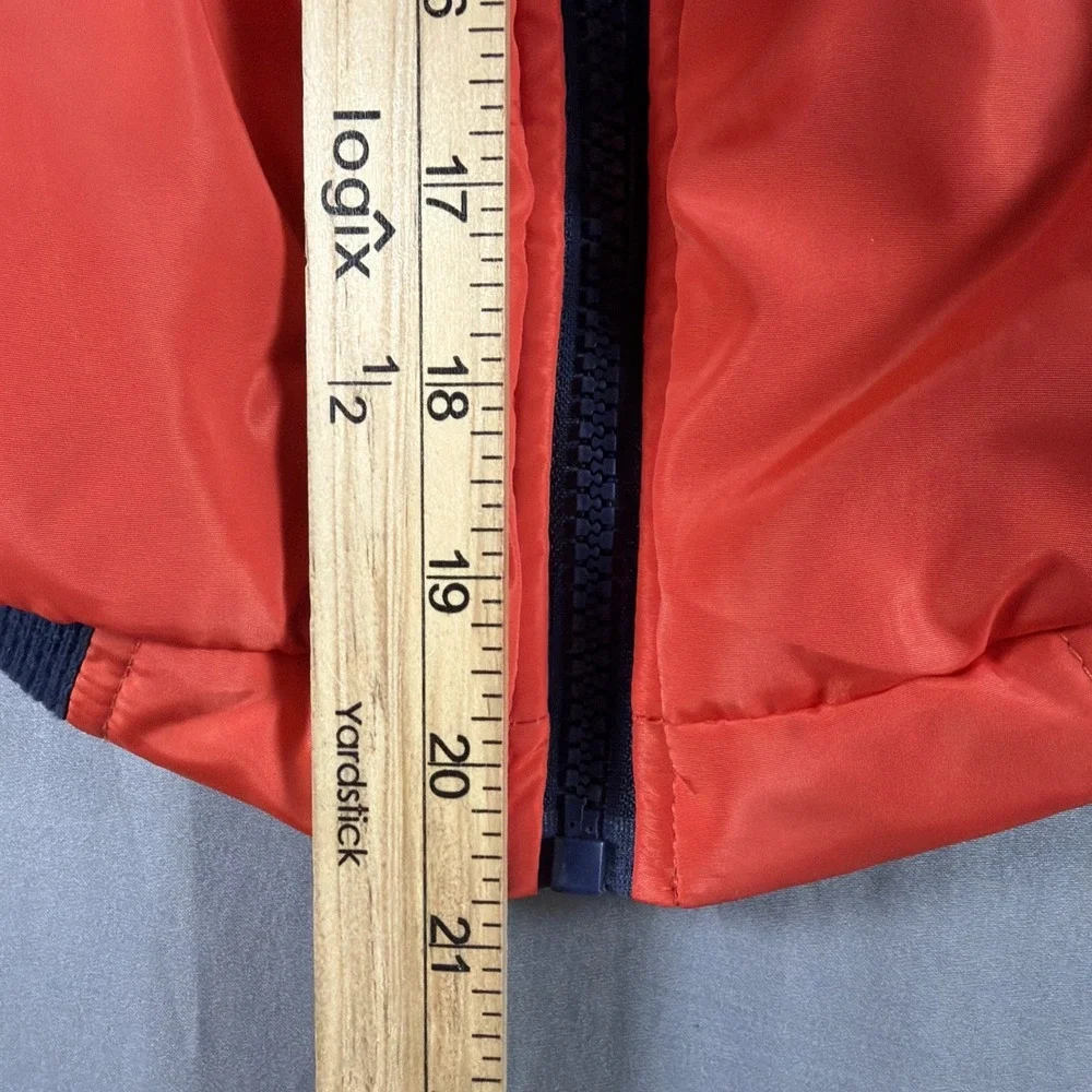 Dog Puffer Vest Orange Space Explorer NASA Rocket Ship Zip Up
